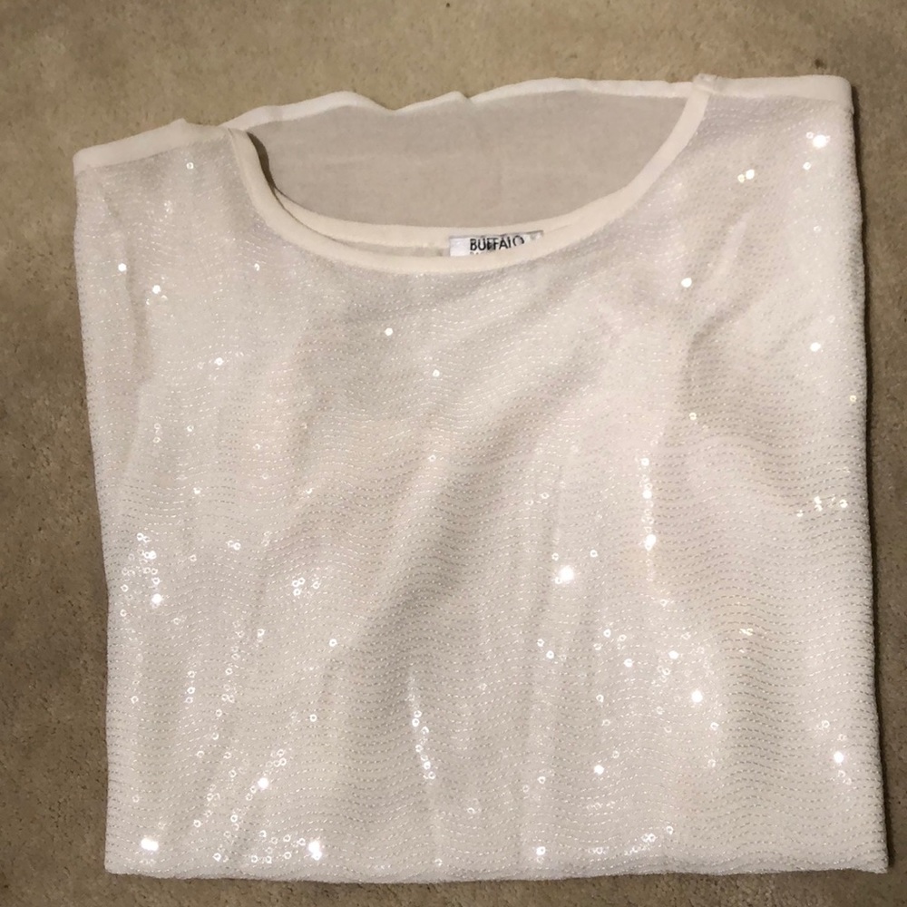 BUFFALO Sheer sequin top
